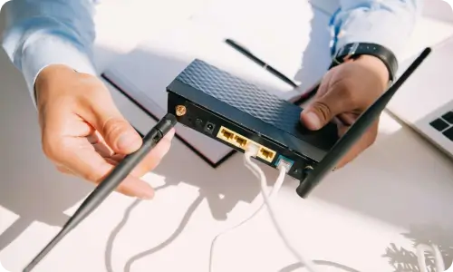 Family using fast home broadband connection Ireland